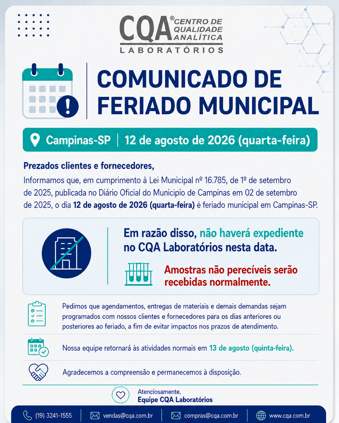 12 de Agosto de 2026 - CQA
