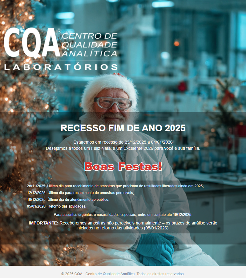 Recesso Fim de Ano 2025 - CQA